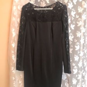 NEW Formal black lace sleeve dress
